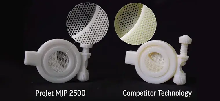 Précision de la gamme ProJet MJP 2500
