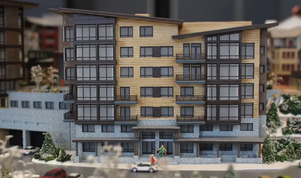 LGM a utilisé la texturation numérique pour imiter les façades des bâtiments finaux.