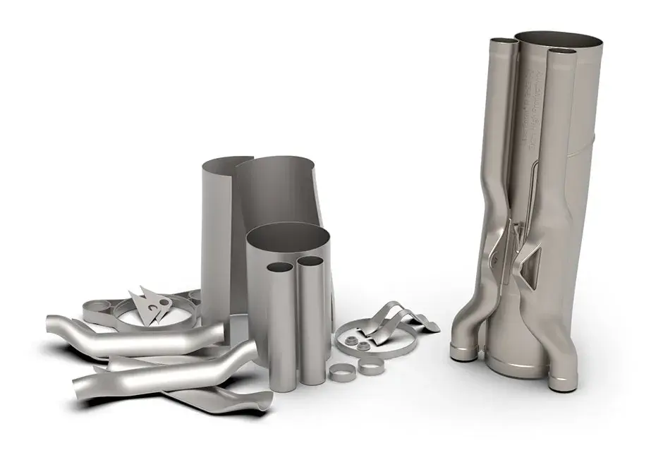 un échappement de formule 1 imprimé en 3D sur une imprimante DMP 350.