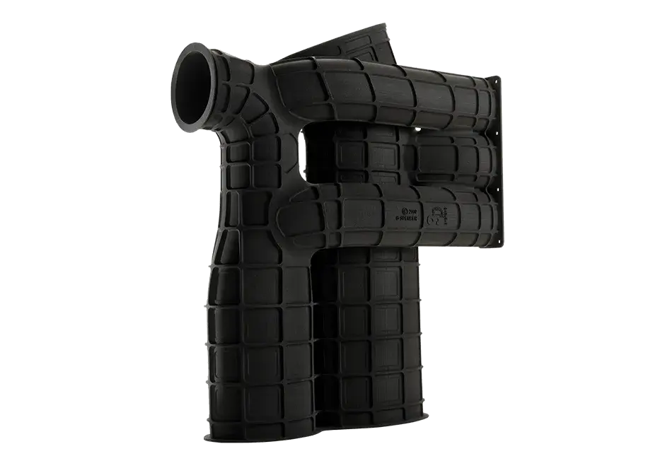 Conduit pour l'aérospatiale en nylon noir, imprimé en 3D