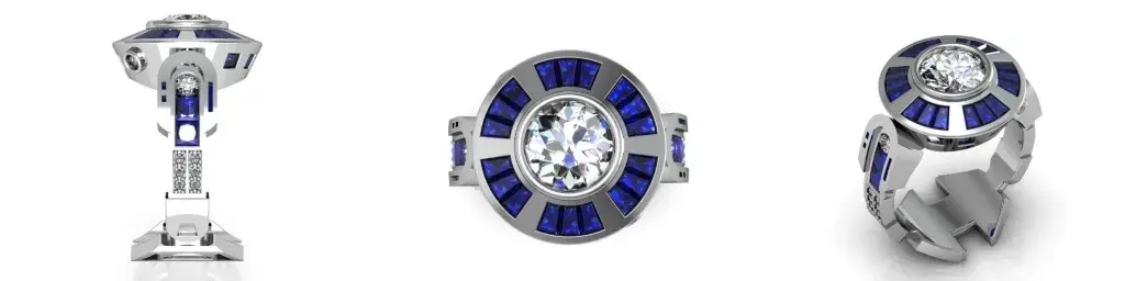 Rendus de bague R2 D2 Uptown Diamond