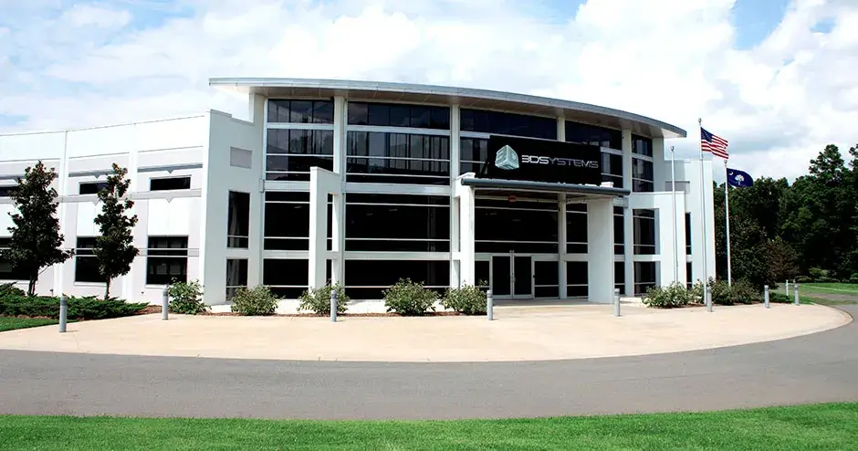 Photo extérieure du siège social de 3D Systems