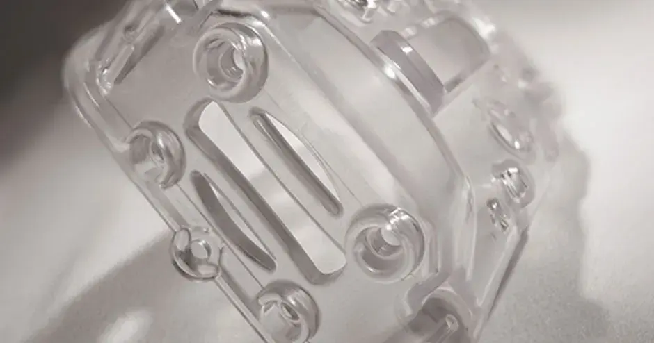 un prototype rapide et transparent imprimé en 3D