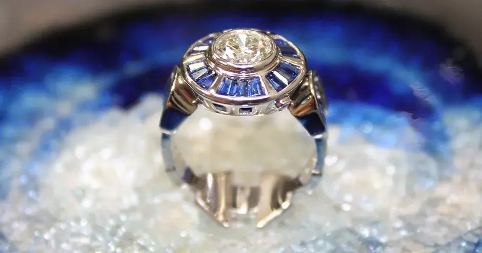 bague en diamant coulée avec la technologie d'impression 3D