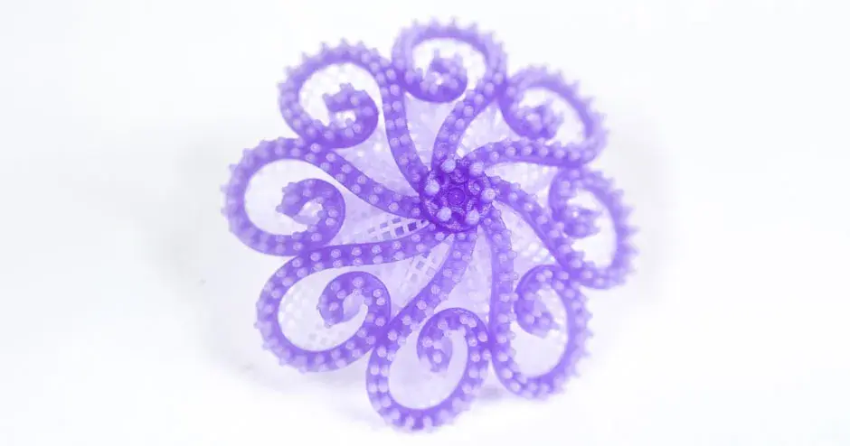 moulage de pendentif violet avec visijet m2