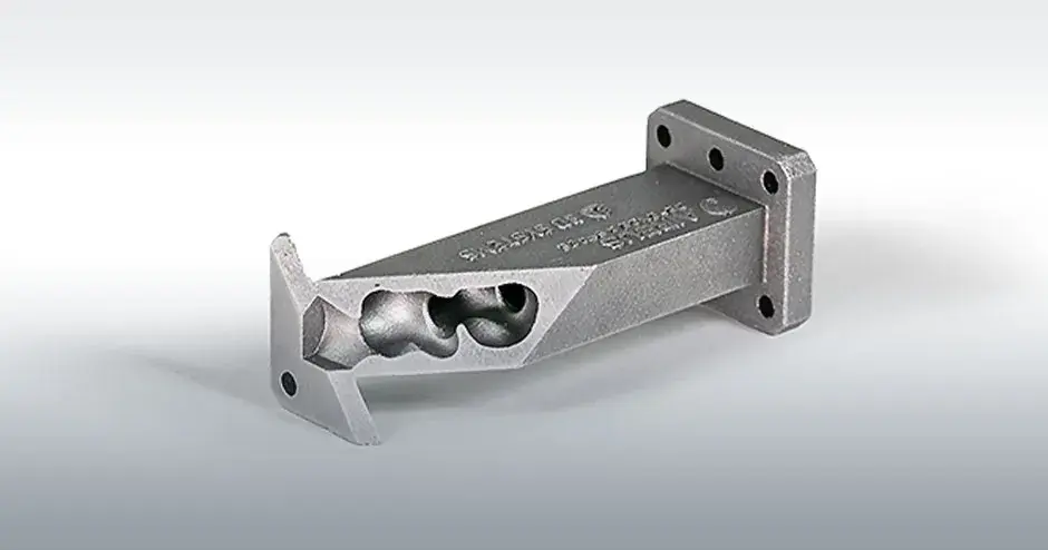 Vue en coupe d'une pièce du DMP monolithique d'Airbus