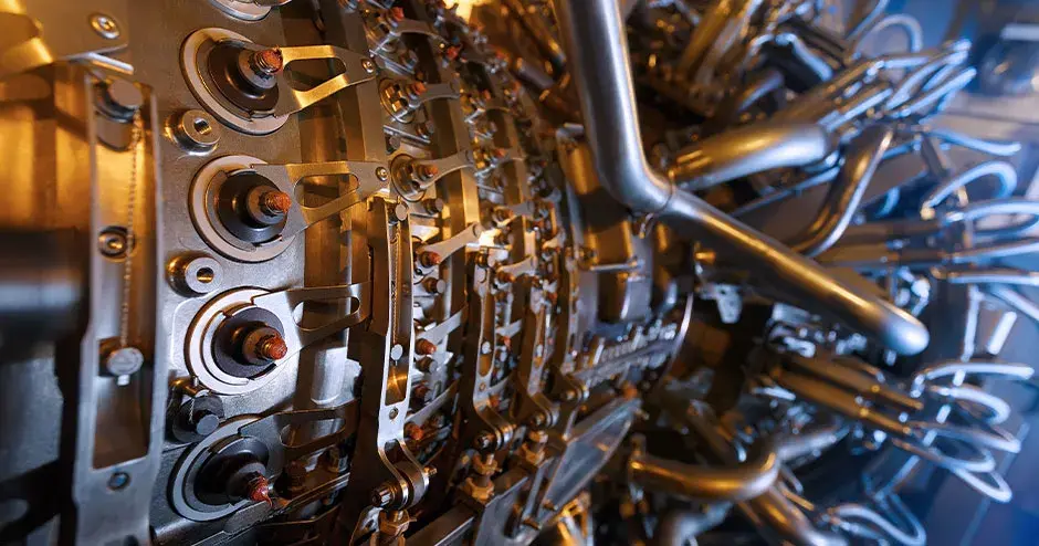 Turbine à gaz du compresseur de gaz d'alimentation situé à l'intérieur d'un coffret pressurisé