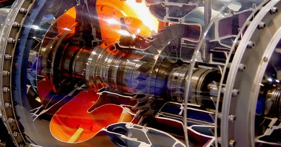 Le moteur d'un avion