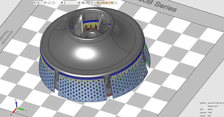 Rendu logiciel d'une turbine