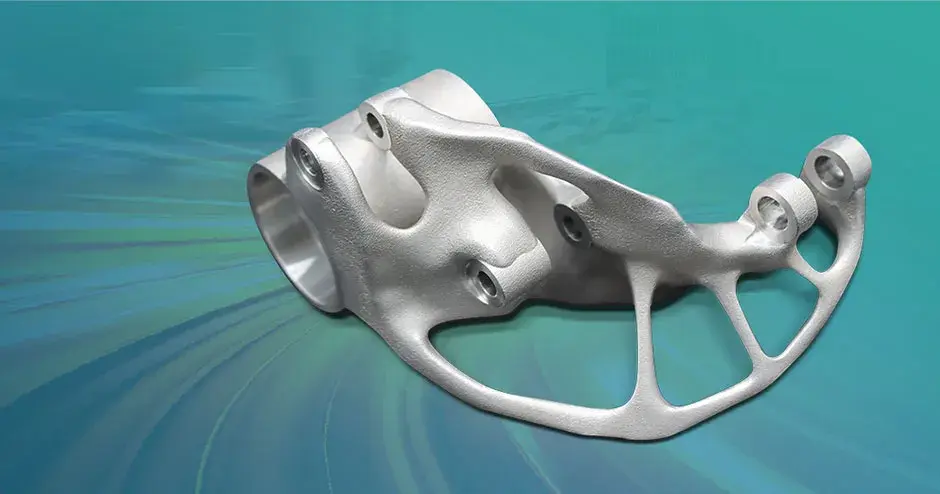 une pièce métallique imprimée en 3D pour les sports mécaniques