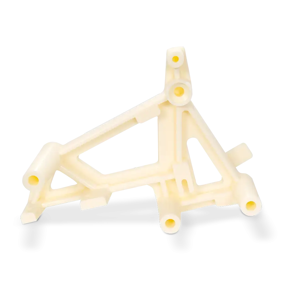 A 3D printed bracket made from Accura AMX Durable Natural