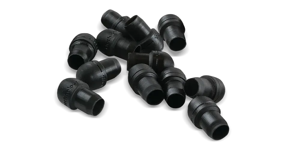 Bouchons de pare-chocs en élastomère imprimés en 3D