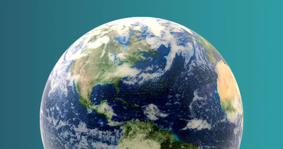 un globe terrestre imprimé en 3D