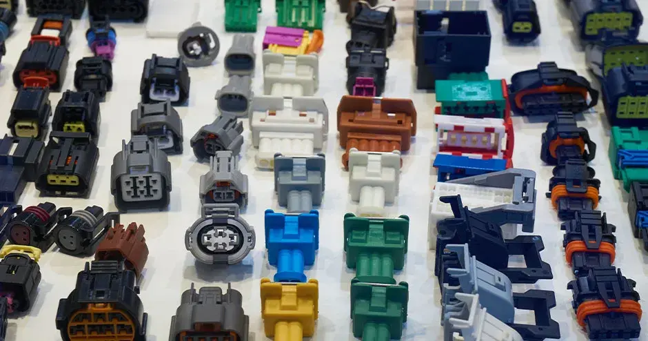 Différents types de connecteurs électriques utilisés dans le harnais et les câblages électriques du véhicule