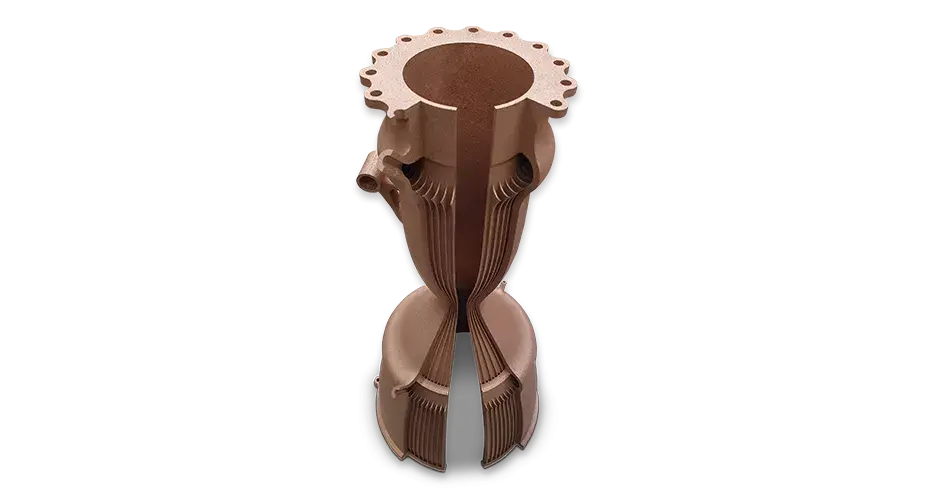 Certified GRCop-42 (A) Combustion chamber side view