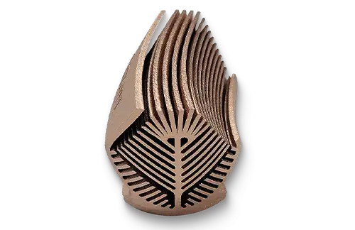 Dissipateur thermique imprimé en 3D en cuivre CuCr2