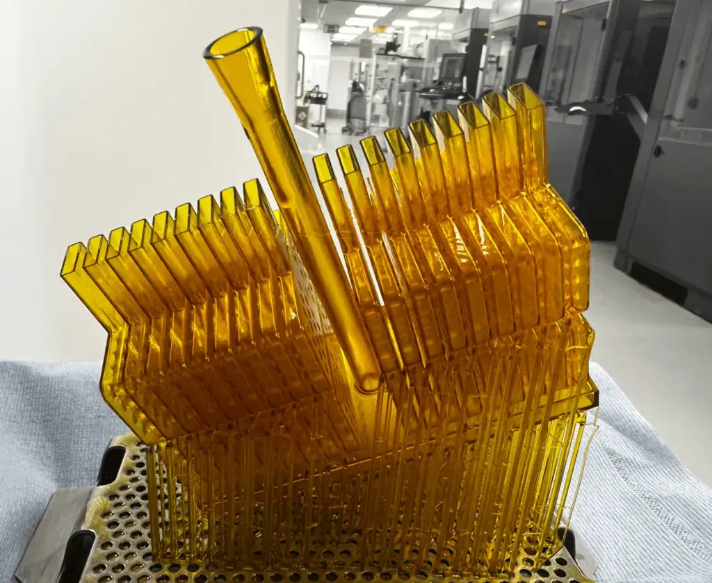 Exemple de joint universel utilisé dans les tests en soufflerie, conçu pour une impression par lot de 36 sur la Figure 4 Standalone.