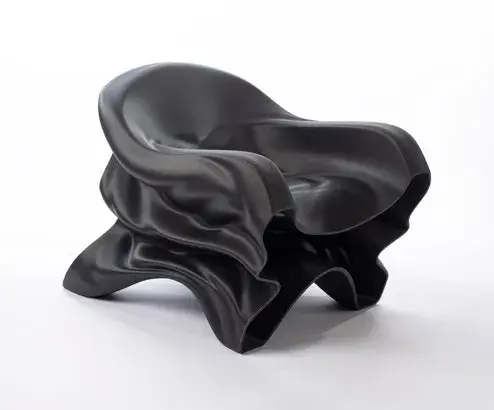 Fauteuil Steam conçu par Slicelab et imprimé avec des granulés PETG sur l'imprimante 3D EXT 1270 Titan Pellet.