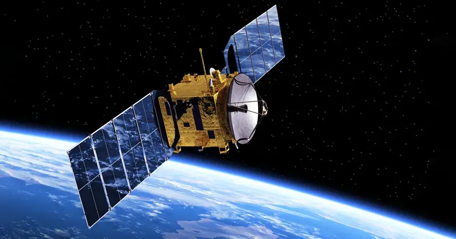Satellite de communication en orbite autour de la Terre