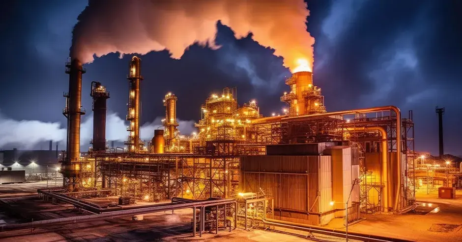 Image d'une usine du captage du carbone