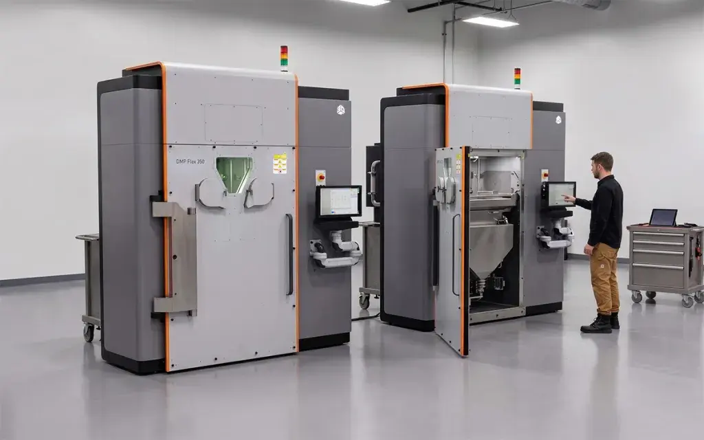 In-house DMP Flex 350 Triple 3D printers 